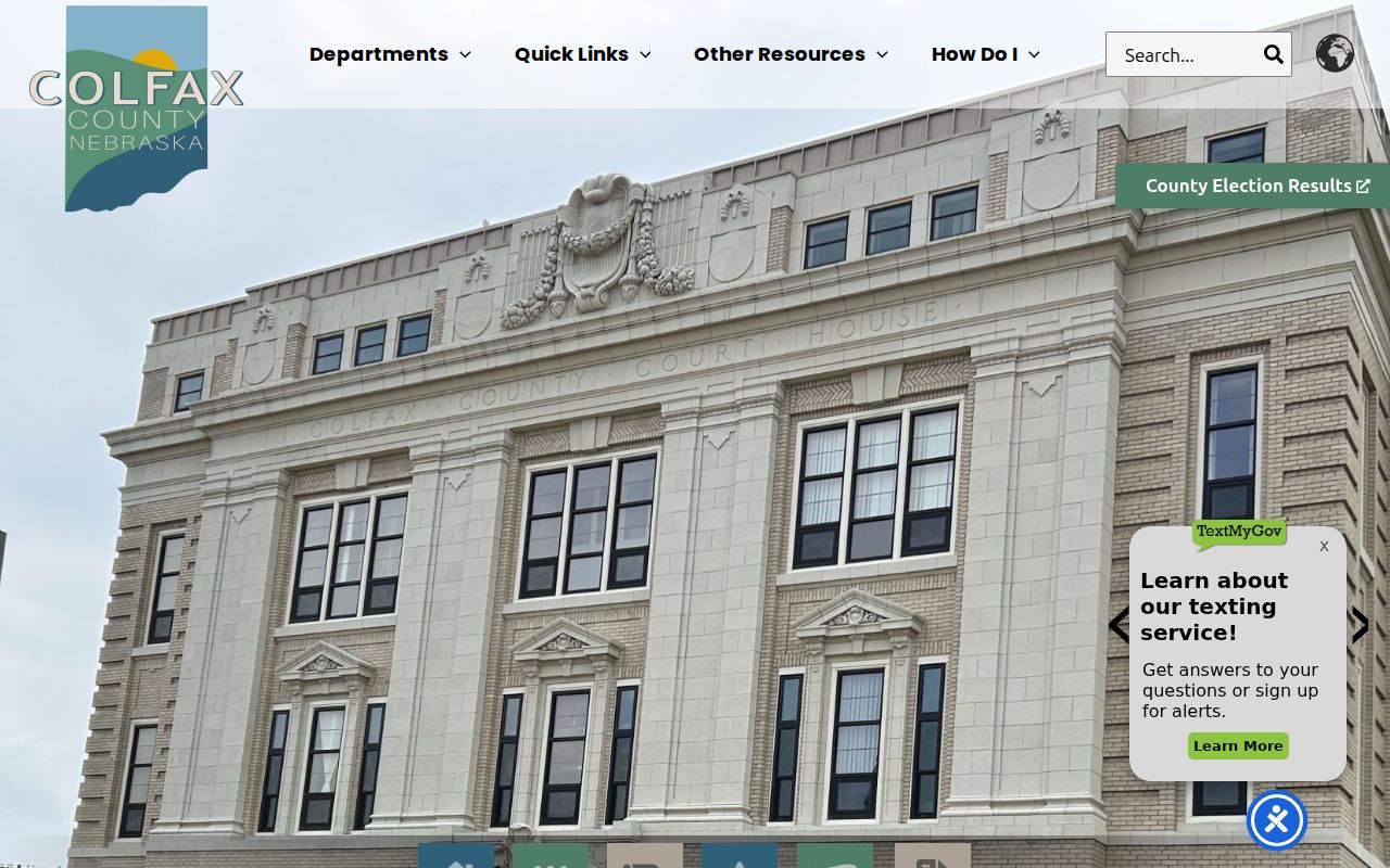 Colfax County Attorney page for criminal cases serving Clarkson