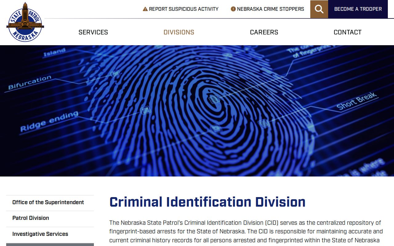 Nebraska repository overview for Colfax County criminal records